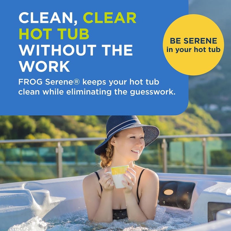 Frog Serene Replacement Bromine Cartridge for use with Hot Tub Serene Floating Sanitizing System - Prefilled for Quick & Easy Hot Tub Maintenance - 1 Pack - Image 1